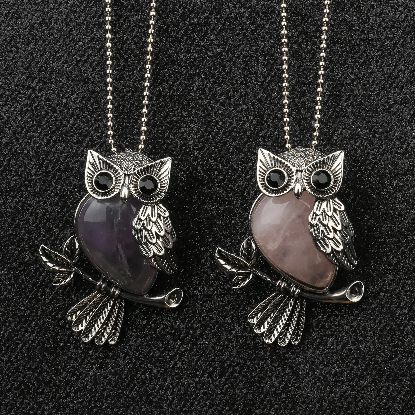 Collier Pendentif Sagesse Hibou Cristal