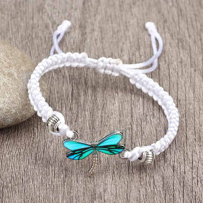 Bracelet Tissé Main Rêves de Libellule