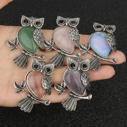 Collier Pendentif Sagesse Hibou Cristal