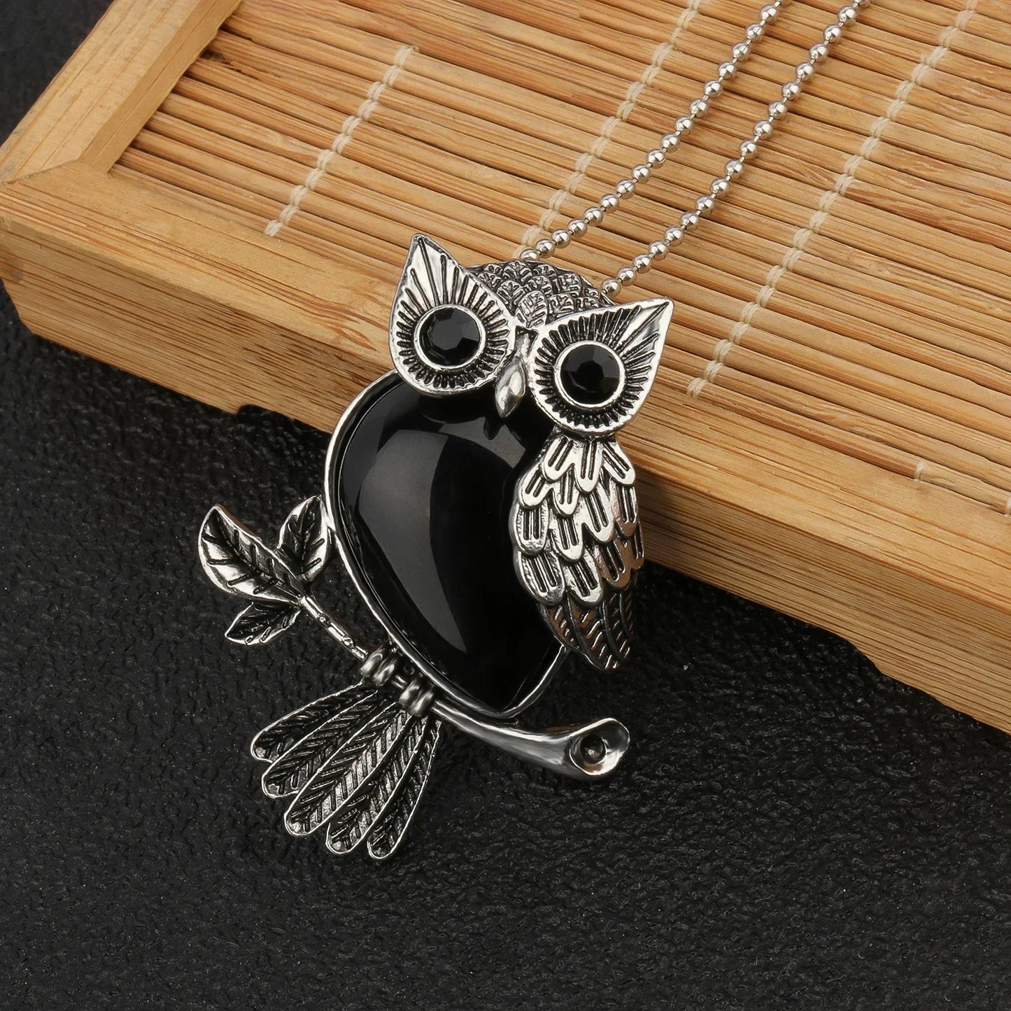 Collier Pendentif Sagesse Hibou Cristal