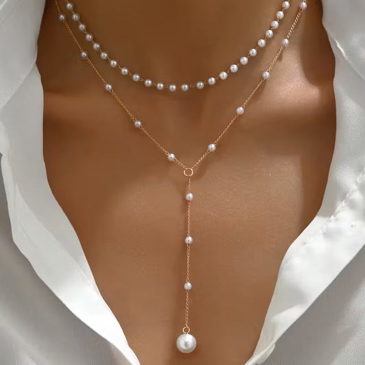Collier élégant à double couche