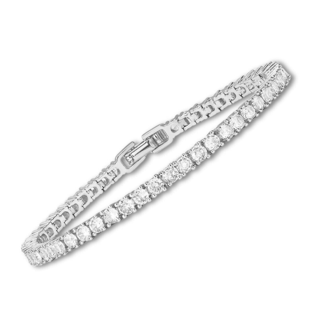 Bracelet Tennis | Or Blanc