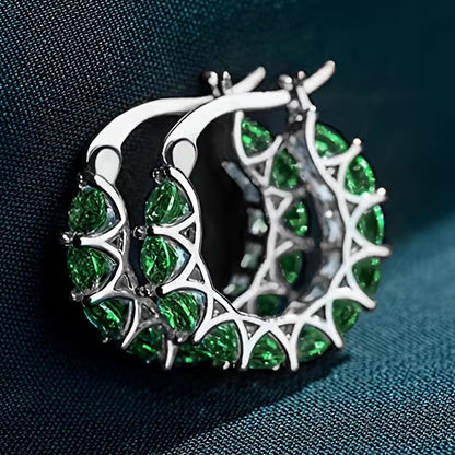 Boucles d'oreilles vintage en zirconite