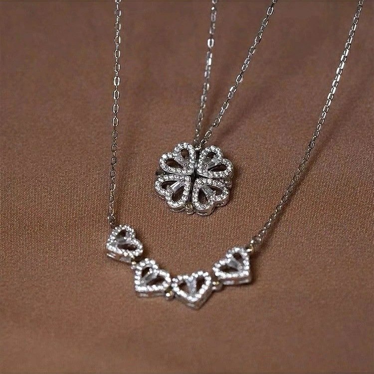 Collier Trèfle à Quatre Feuilles de l'Amour