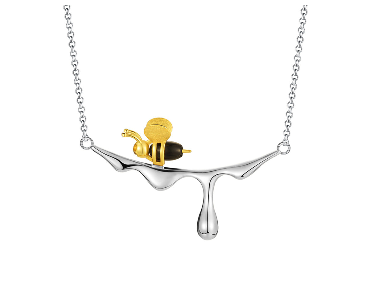 Collier Abeille et Goutte de Miel