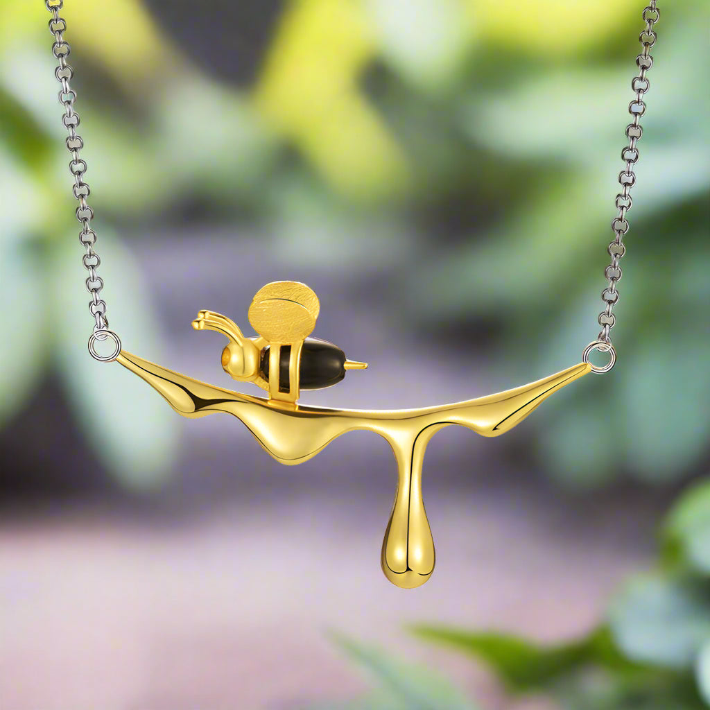 Collier Abeille et Goutte de Miel