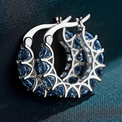 Boucles d'oreilles vintage en zirconite
