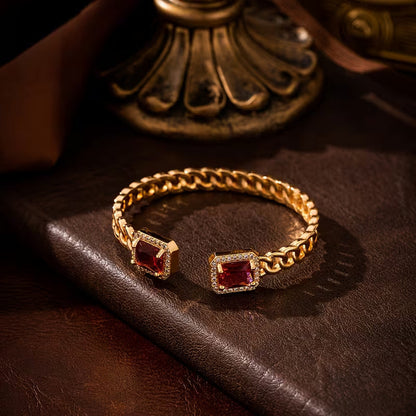 Veloria Bracelet Ouvert Rubis | Or