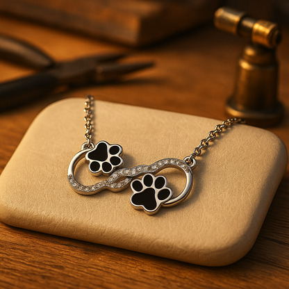 Collier Pendentif Symbole Infini avec Zircone