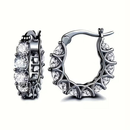 Boucles d'oreilles vintage en zirconite