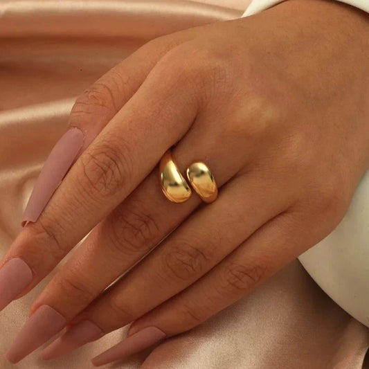 Bague bracelet doré