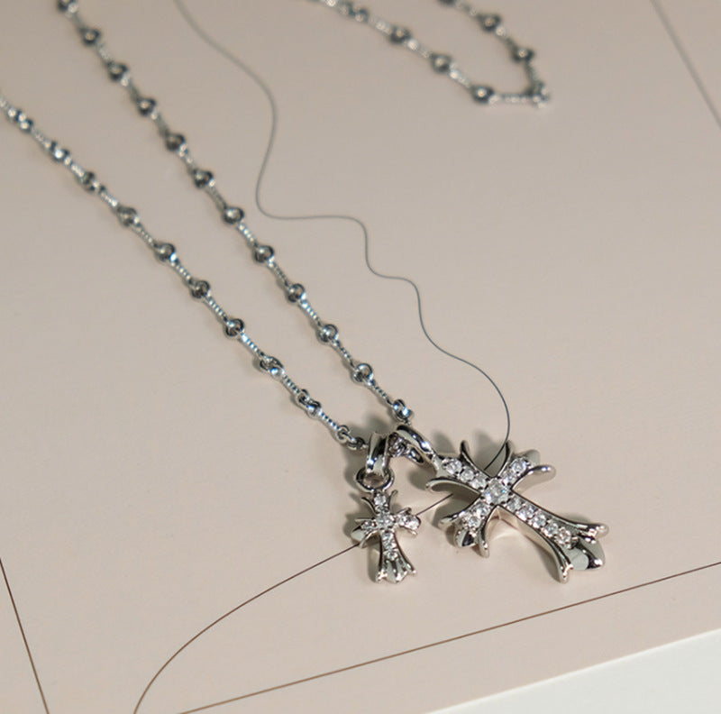 Collier double croix Vivori