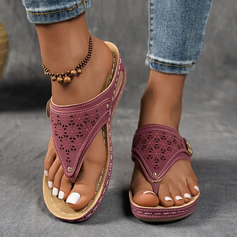 Paula – Sandales vintage avec design artisanal ethnique pour femme
