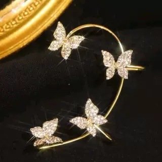 Boucles d'oreilles croissant Jardin de Papillons