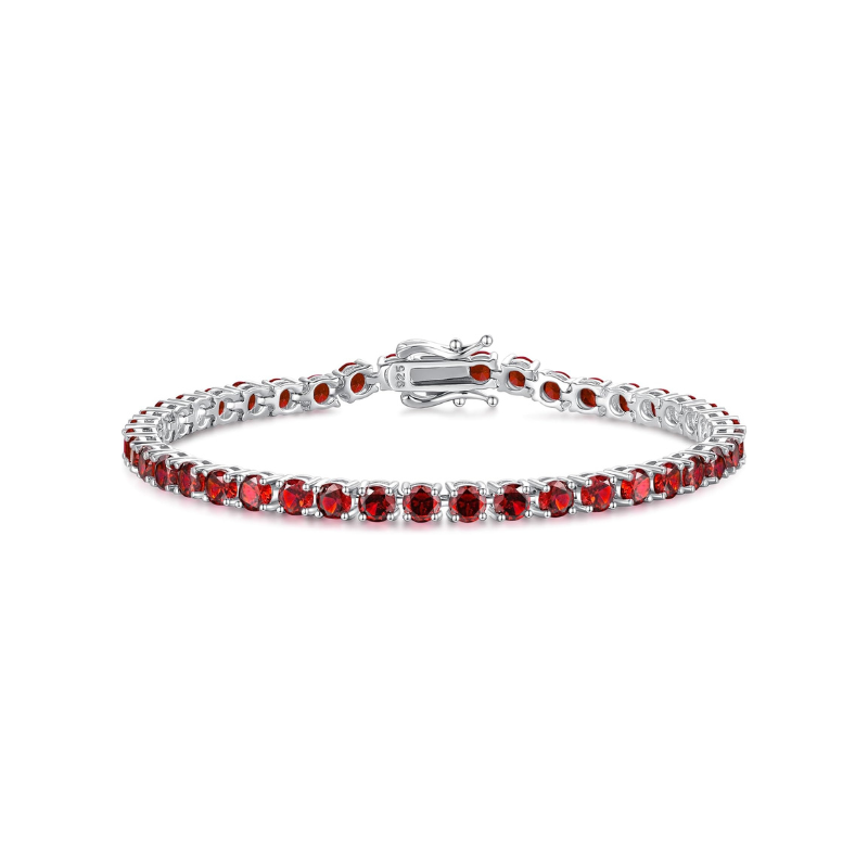 Ruby Vine Bracelet Tennis | Or Blanc