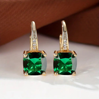 Boucles d'oreilles cercles en pierre de saphir mystique | Or