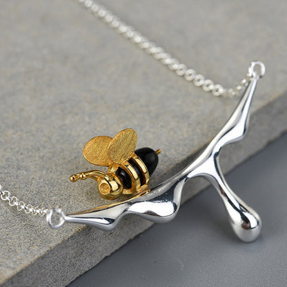 Collier Abeille et Goutte de Miel