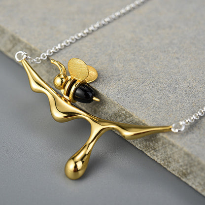Collier Abeille et Goutte de Miel