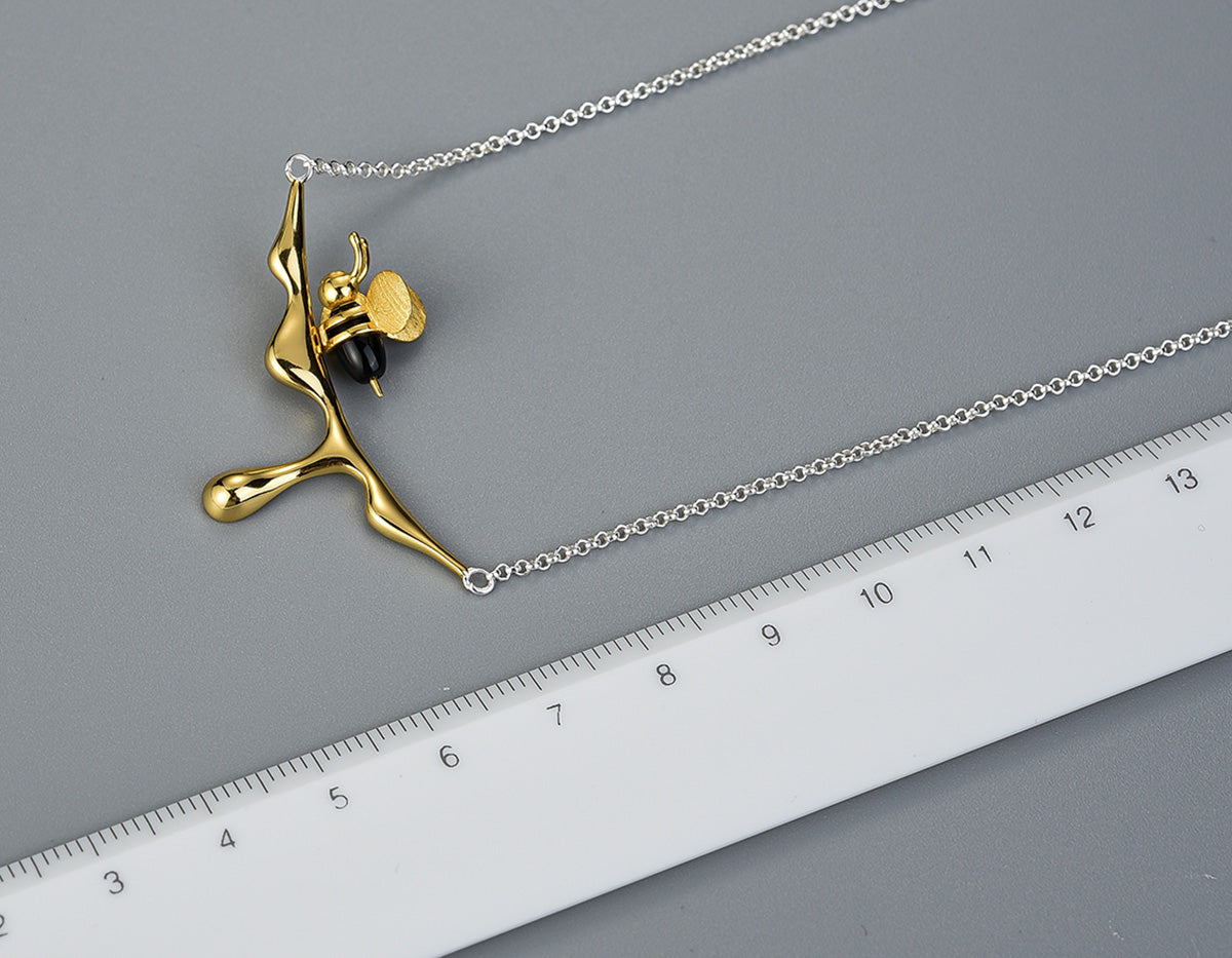 Collier Abeille et Goutte de Miel