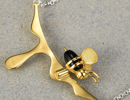 Collier Abeille et Goutte de Miel