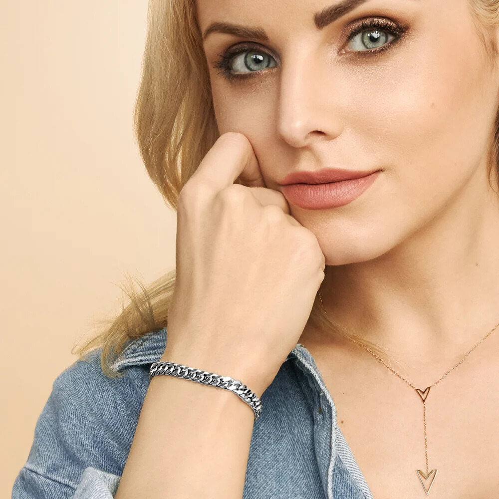 Bracelet Cubain Estate | Or Blanc