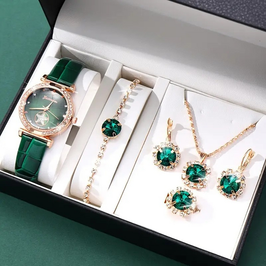 Ensemble de Bijoux Verdantra Timecourt | Or