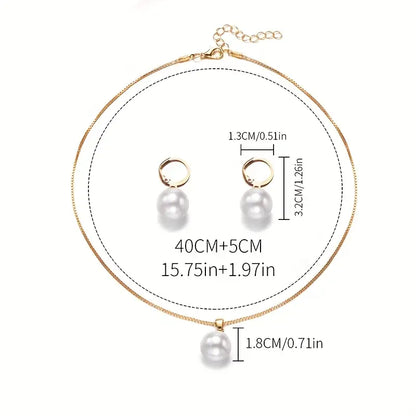 Set de Bijoux Perles Golden Grace | Or