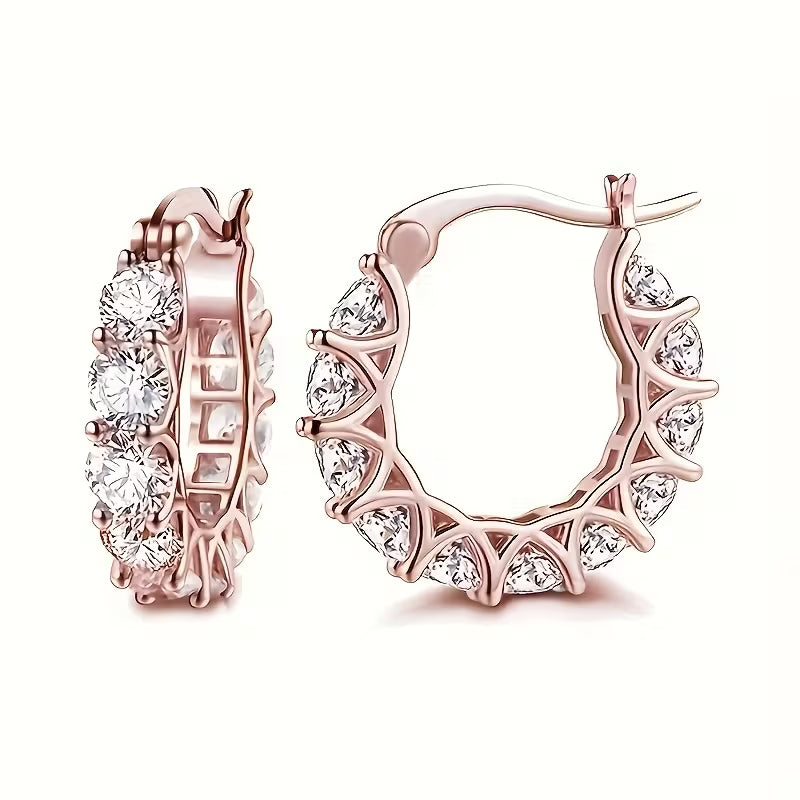 Boucles d'oreilles vintage en zirconite