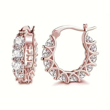 Boucles d'oreilles vintage en zirconite