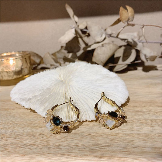 Boucles d'oreilles Fleur Vintage plaquées or