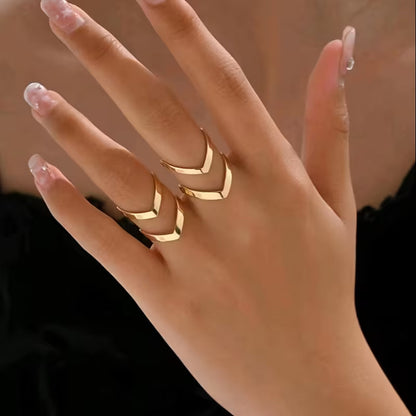 Ensemble de 2 bagues élégantes minimalistes