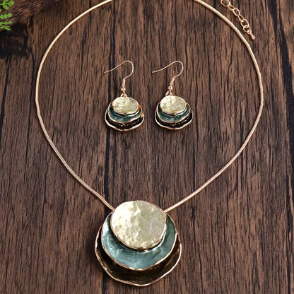 Ensemble collier et boucles d'oreilles bohème émaillé