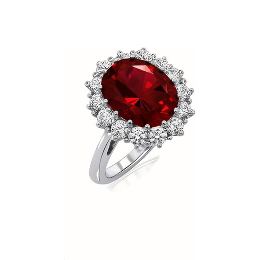 Scarlet Crown Bague Rubis | Or Blanc