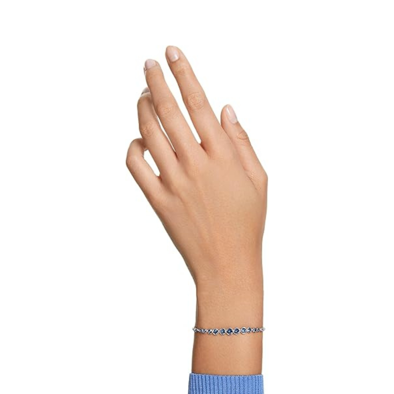 Bracelet tennis saphir taille ronde | Or Blanc