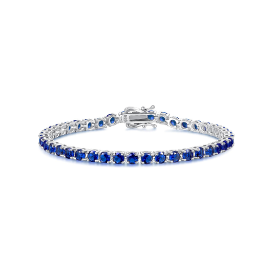 Bracelet tennis en saphir | Or Blanc