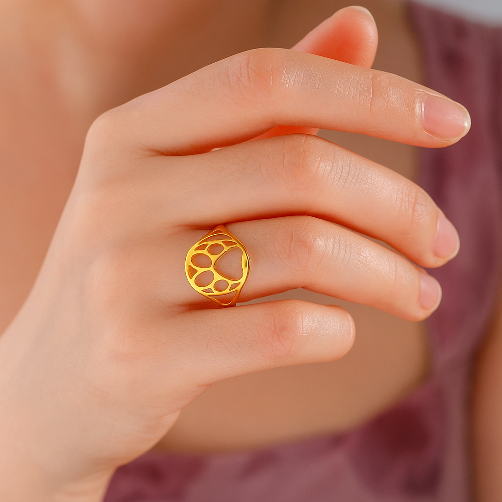Bague Patte Ouverte en Acier Inoxydable – Légère et Style