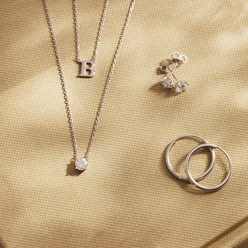Collier à Pierre Clea | Or Blanc