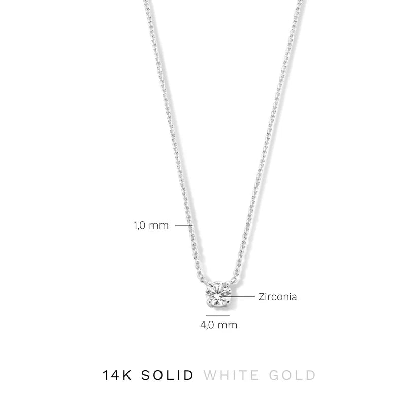 Collier à Pierre Clea | Or Blanc