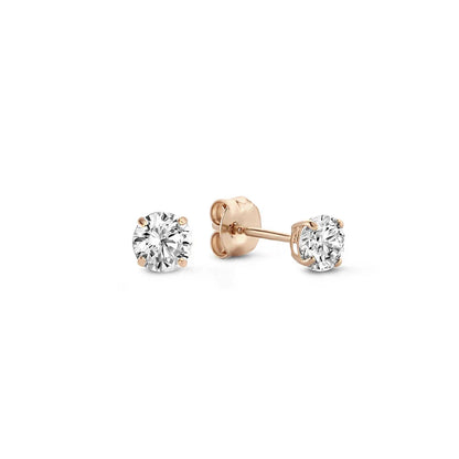 Boucles d'oreilles à Pierre Larmes de Lune Stud | Or Blanc