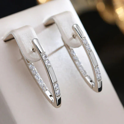 Boucles d’Oreilles Élégantes en Zircon Doré
