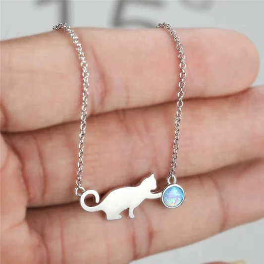 Collier Chat Vintage