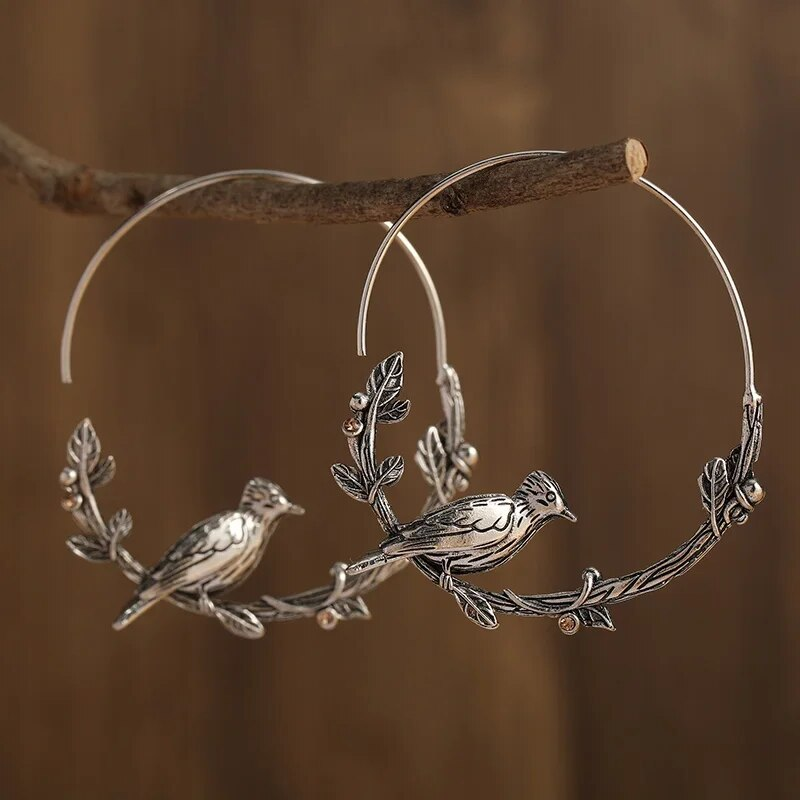 Boucles d'oreilles Oiseau Vintage