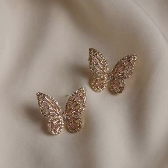 Boucles d'oreilles Papillon Brillant Vintage