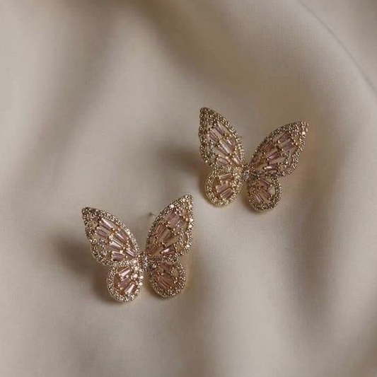 Boucles d'oreilles Papillon Brillant Vintage