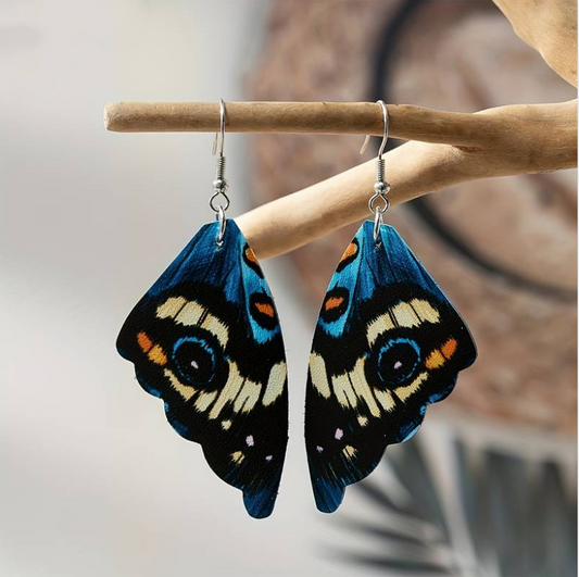 Boucles d'oreilles Vintage Ailes de Papillon Exotique