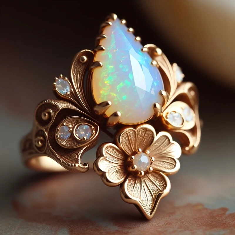 Bague Opale Exotique en Or