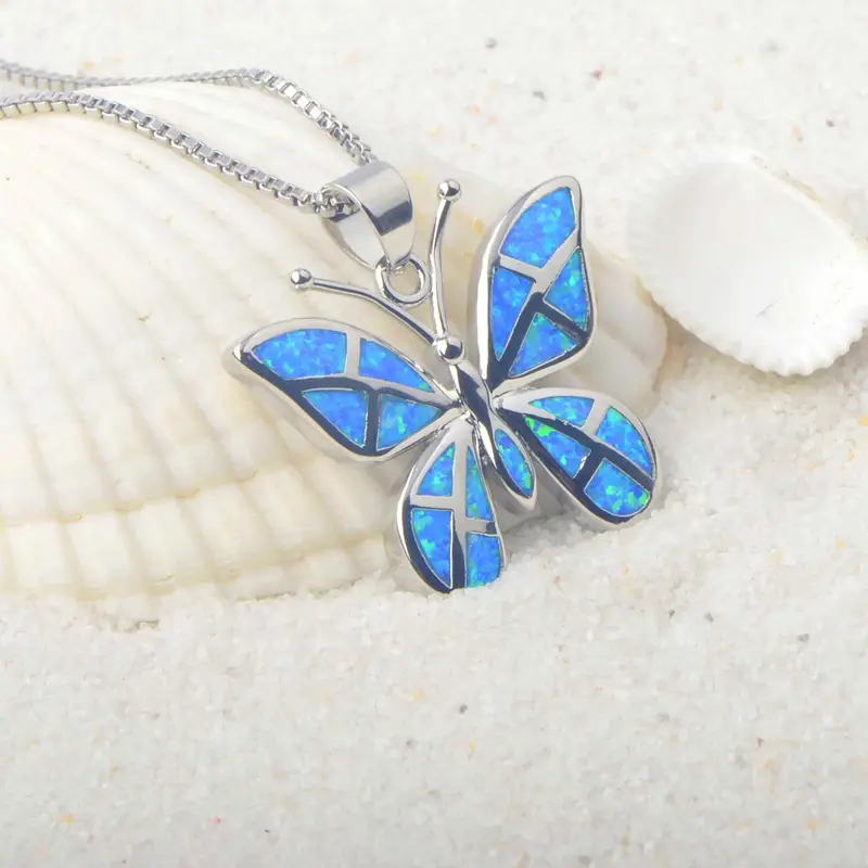 Collier Papillon Opale