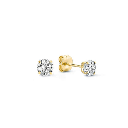 Boucles d'oreilles à Pierre Larmes de Lune Stud | Or Blanc
