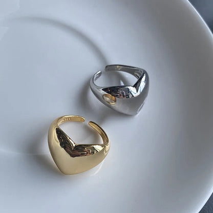 Bague coeur réglable en argent 925