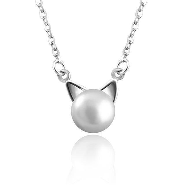 Magnifique Collier Chat Perles avec Boucles d'oreilles + Bague Offertes